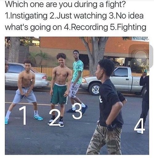 Avoid fighting on the street