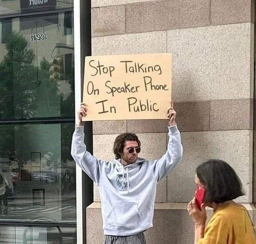 Do not shout when making calls in public